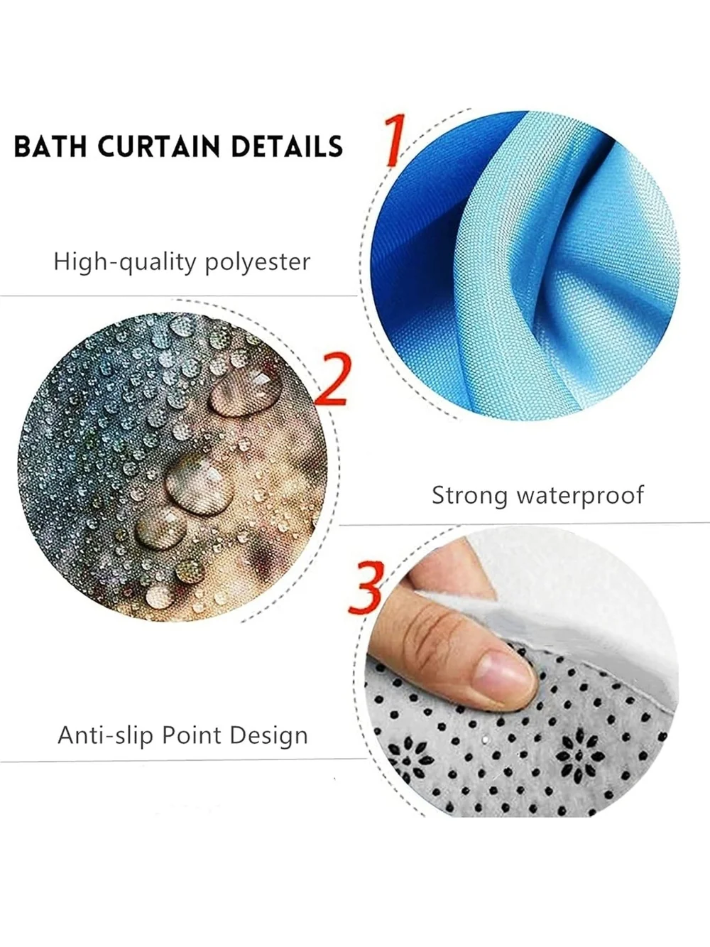 Bee Floral Black Shower Curtain and Bath Set